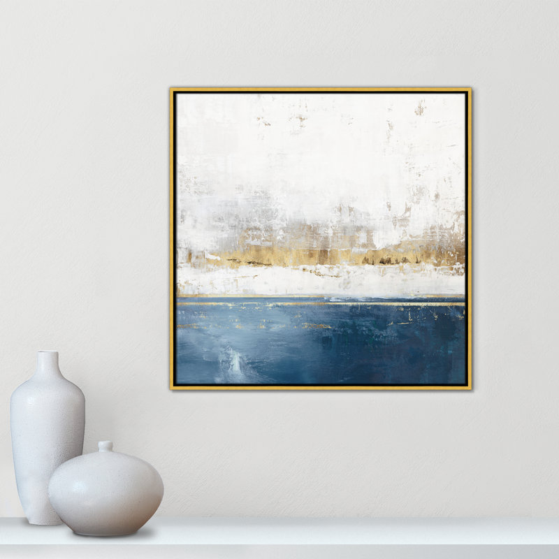 Impression Golden Horizon II par Casa Fine Arts, H 31,5 po x l 31,5 po, Or