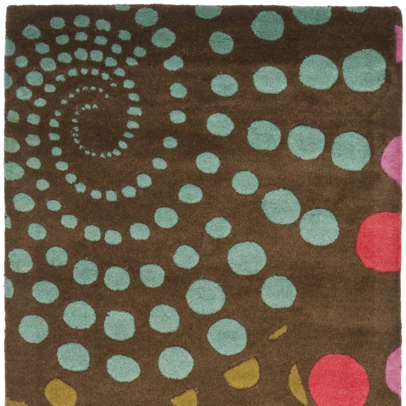 Amier Hand Tufted Wool Abstract Rug, Runner 2'6" x 8'