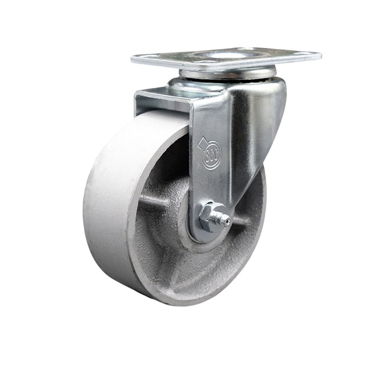 Roulettes semi-pivotantes en acier
