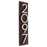 Floating Modern 6" Number Vertical Address Plaque (4 Characters)