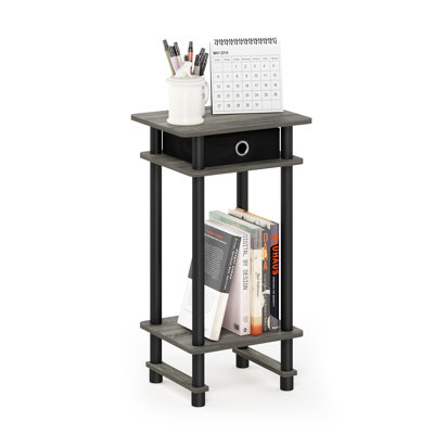 Chrisley Side Table with Fabric Bin Drawer