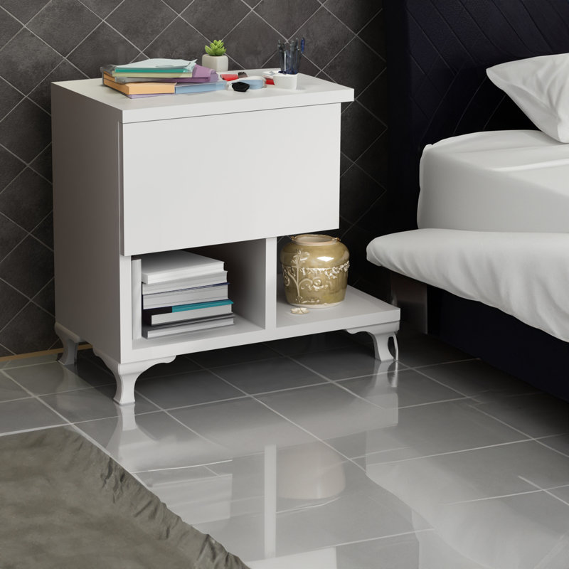 18.43'' W Particle Board / Chipboard Nightstand