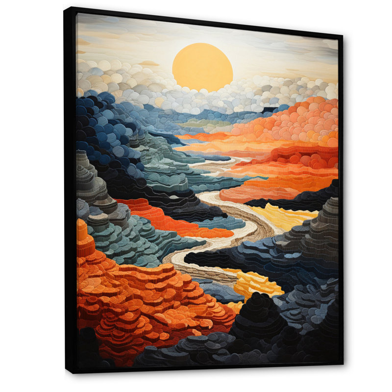 Impression sur toile «T Wilson Canyon Grey Expanse I», H 40 po x l 30 po x P 1,5 po, Cadre flottant noir