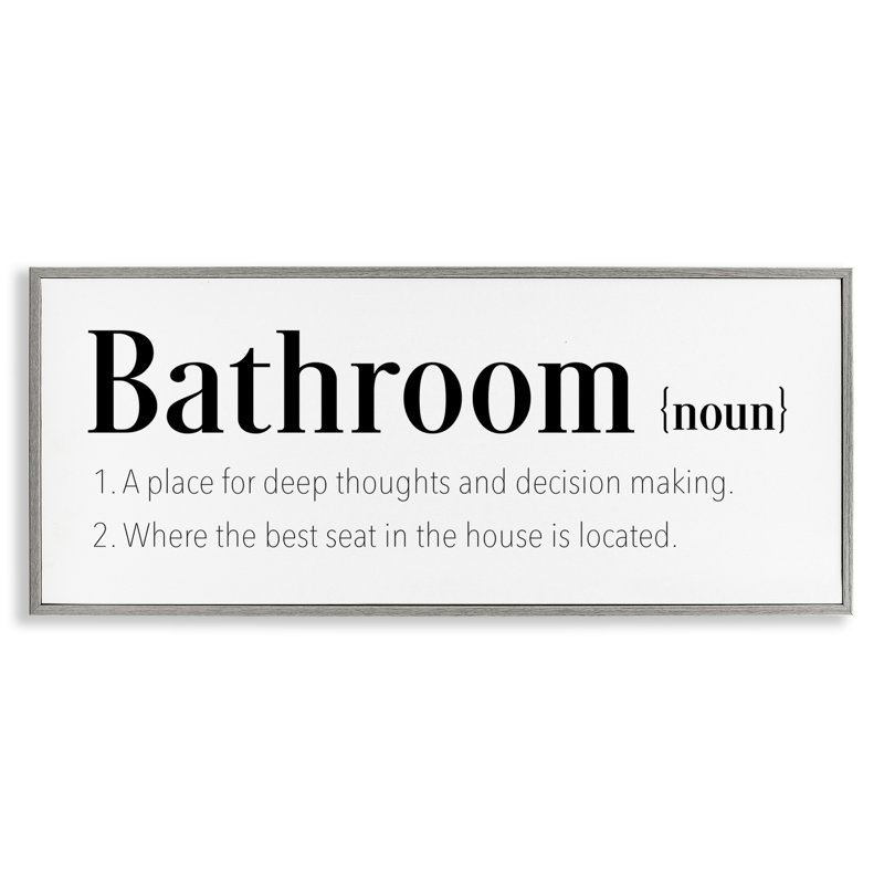 Drôle de définition de salle de bain giclée par CAD Designs, Estampe numérique Farmhouse, H 13 po x l 30 po
