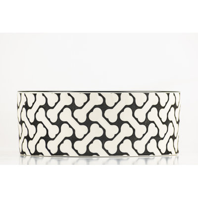 10 Strawberry Street Herringbone Pattern Pet Dish, Small