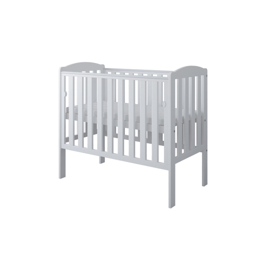 Waffi Space Saver Cot White With Bamboo Mattress