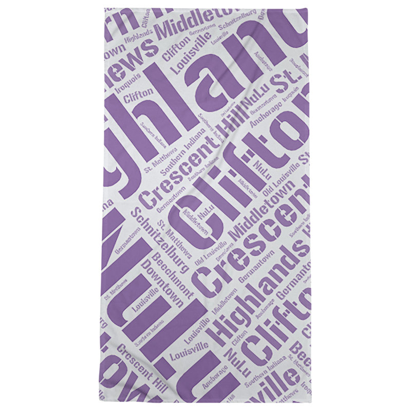 Bath Towel, Purple, Microfiber, Louisville