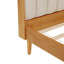 Lit moderne, lit en bois avec tête de lit tapissier, lit plateforme avec cadre de lit renforcé
