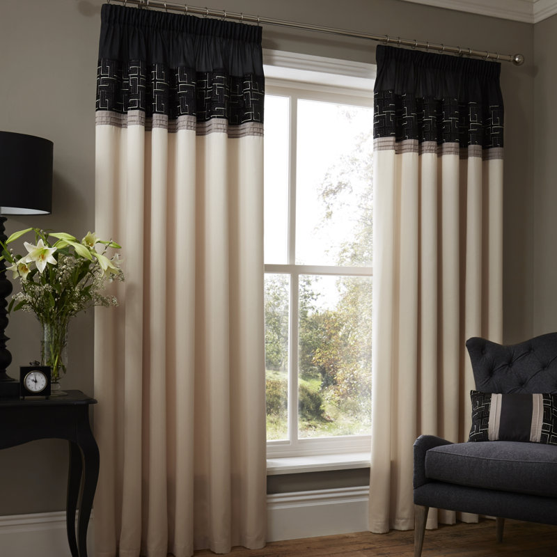 Geo Embellished Curtain Panels