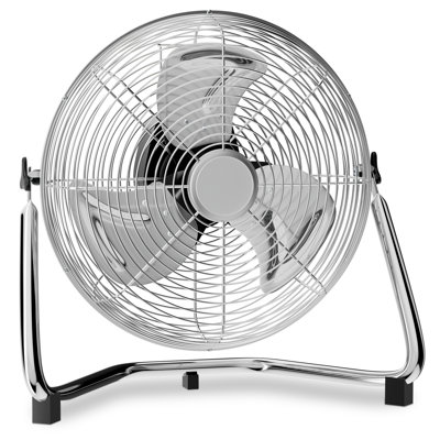 Ventilateur de plancher 12 po à grande vitesse 12 po, ventilateur en métal robuste à 3 vitesses avec inclinaison réglable à 230 °