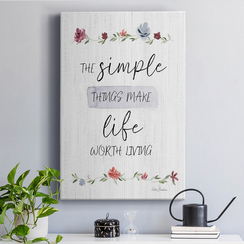 Toile tendue avec châssis de qualité supérieure The Simple Things - prête à être accrochée, H 18 po x l 12 po x P 1 po