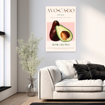 Botanical Avocado Duo 1 Piece Wrapped Canvas Wall Art