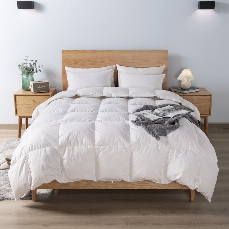 Édredon en coton standard Jenele, Édredon simple, Blanc