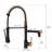 Pull Down Kitchen Faucet, Black And Gold, Single Handle, High Arc Design For Convenience Advanced-1228270210