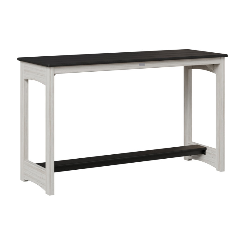 Table de jardin à hauteur de comptoir Berlin Gardens, Noir, Coquille de mer, 35.5" H x 60" W x 22" D