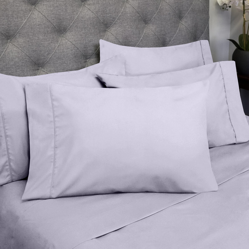 Luxurious Soft Microfiber Sheet Set with Bonus Pillowcases, Lilac, Cal. King Sheet Set with 4 Pillowcases