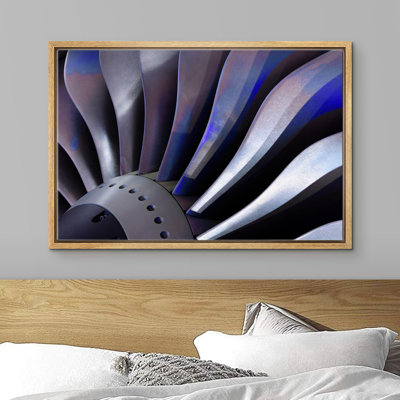 " Chrome Details Of Airplane Engine Turbine "