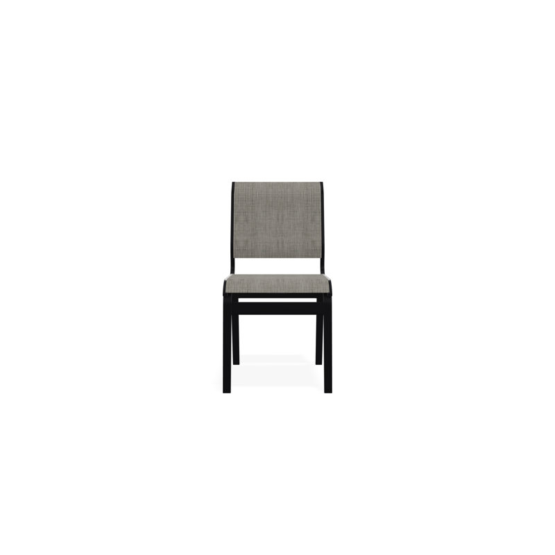Chaise sans accoudoirs Aruba II, Fumée, Noir