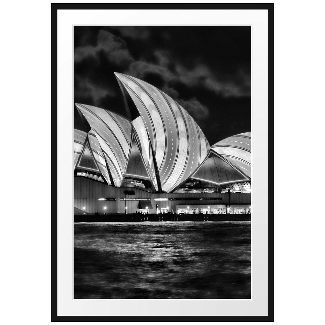 Gerahmtes Poster Sydney Opera House Streifen