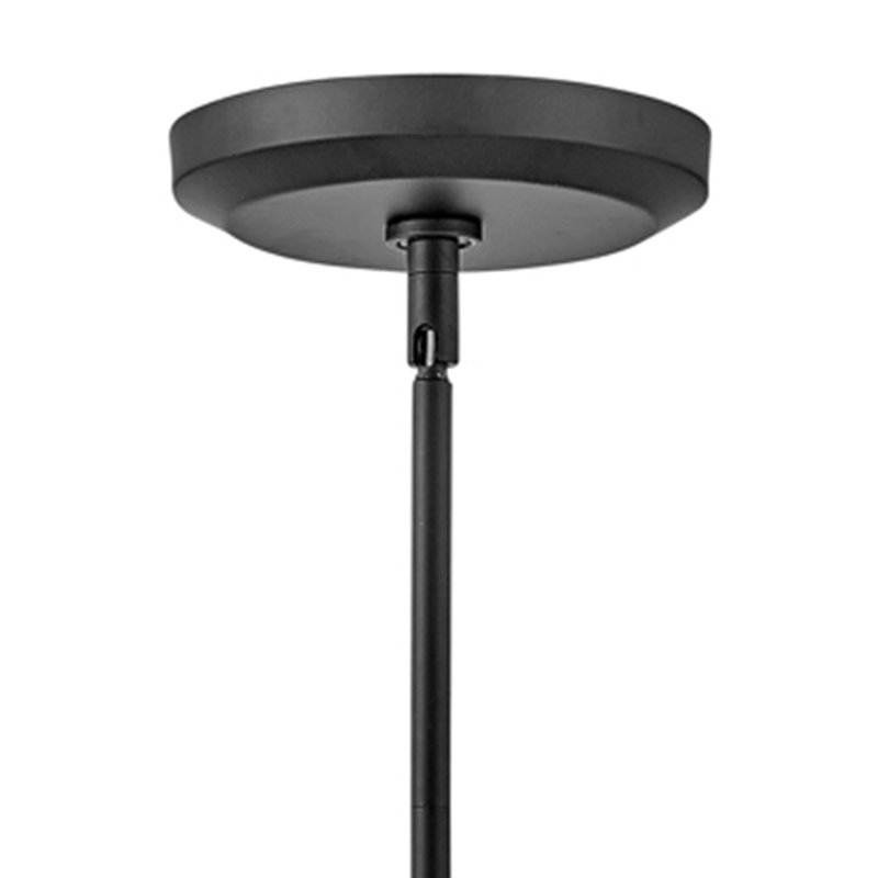 Lustre géométrique unique à 5 lumières Ariza, Noir / brun