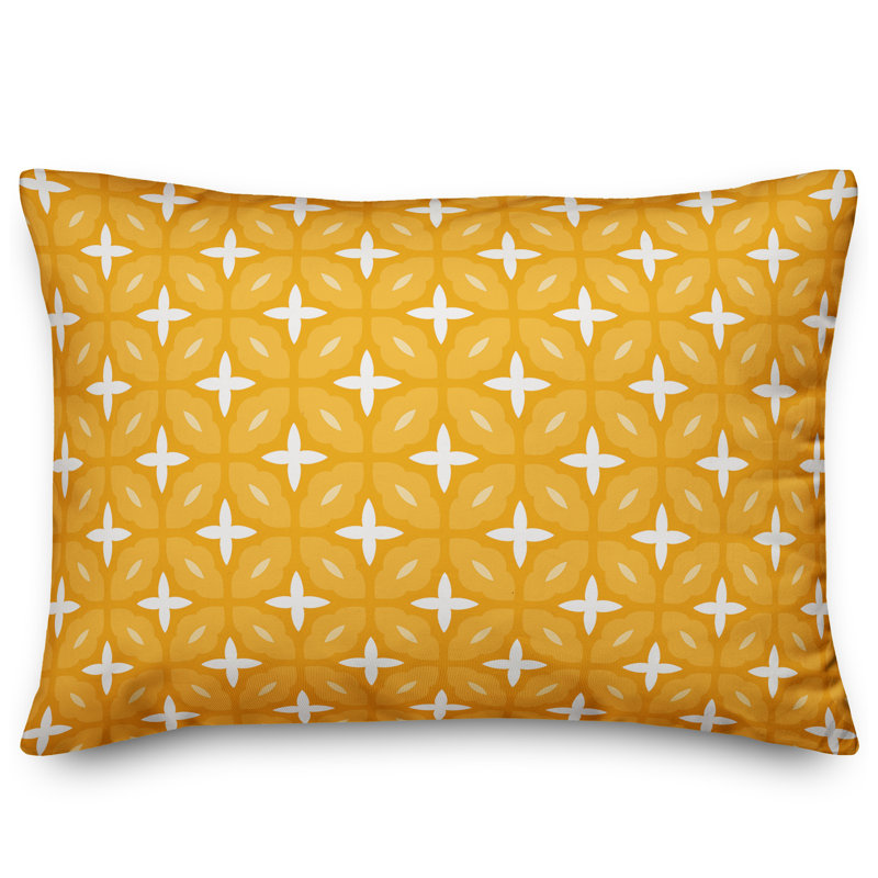 Geometric Throw Pillow, Yellow