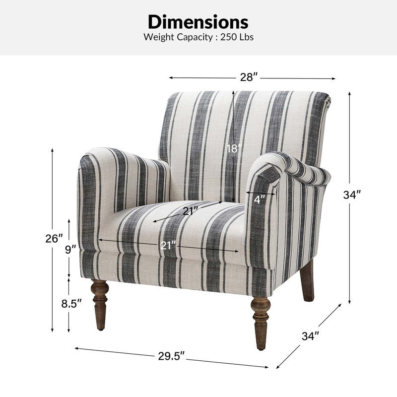 Fauteuil Arching, Rayures noires