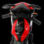 Moto électrique pour enfants rouge et blanche, batterie 12 V 7 Ah, moteur 25 W, port USB/MP3, indicateur de batterie, phare DEL, roues lumineuses, Bluetooth