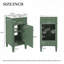 Meuble-lavabo autoportant de 16 pouces avec lavabo en céramique, porte à fermeture douce, tablette réglable et conception de style français-129184565