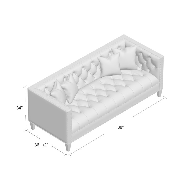Chatham Upholstered Sofa, 88" W, Emily Nickel