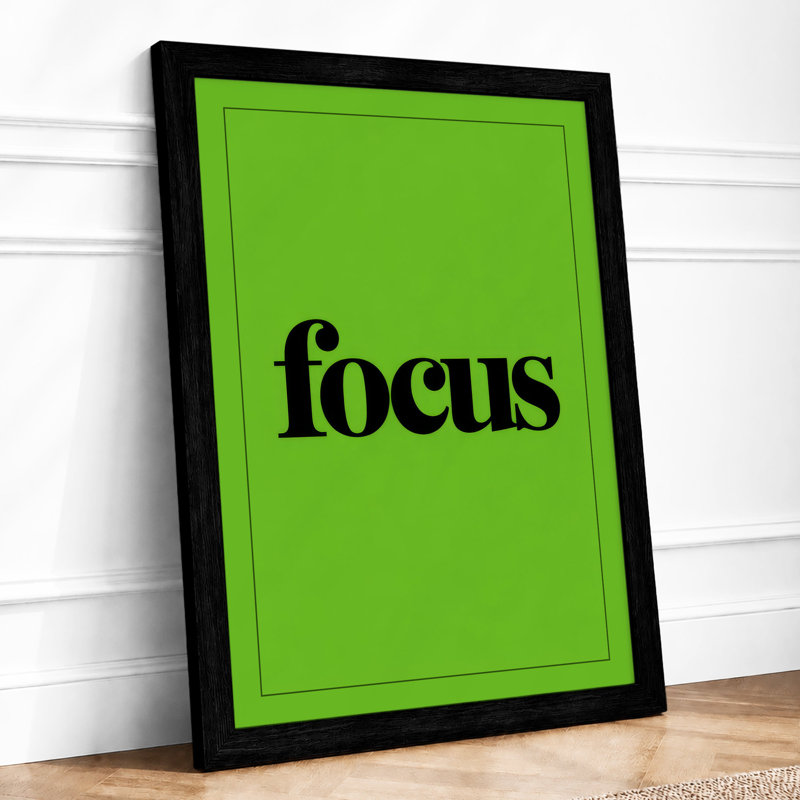 Focus Typography - Framed Print, A1 - 84.1 x 59.4 cm, Black