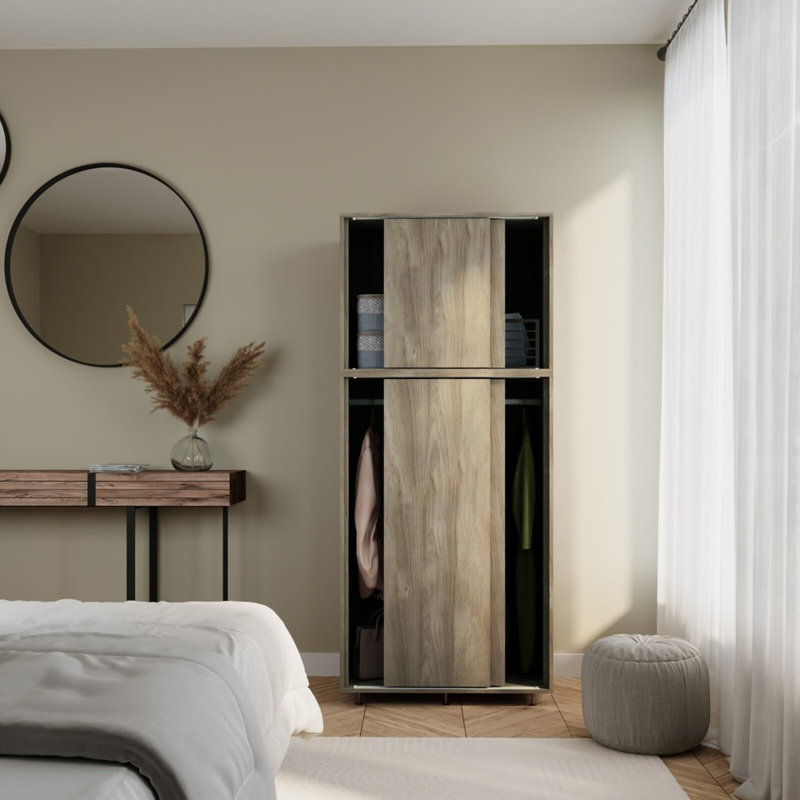 4 Door Solid Wood Wardrobe, Oak