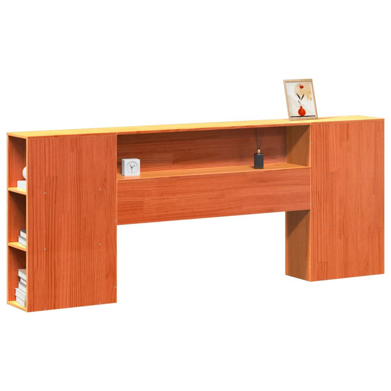 Solid Wood Headboard, 200 x 200 cm, Wax Brown