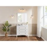36" Solid Wood Sink Vanity With 1" Artificial Stone Top