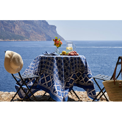Azulejo Handmade Floral Tablecloth