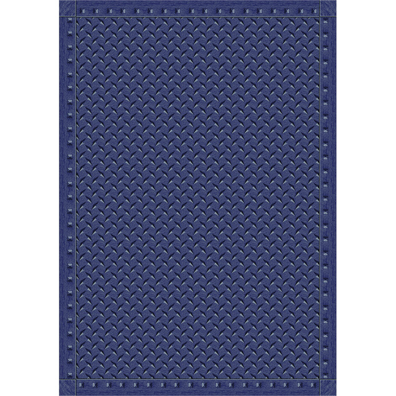 Whimsy Diamond Plate Area Rug, Rectangle 5'4" x 7'8"
