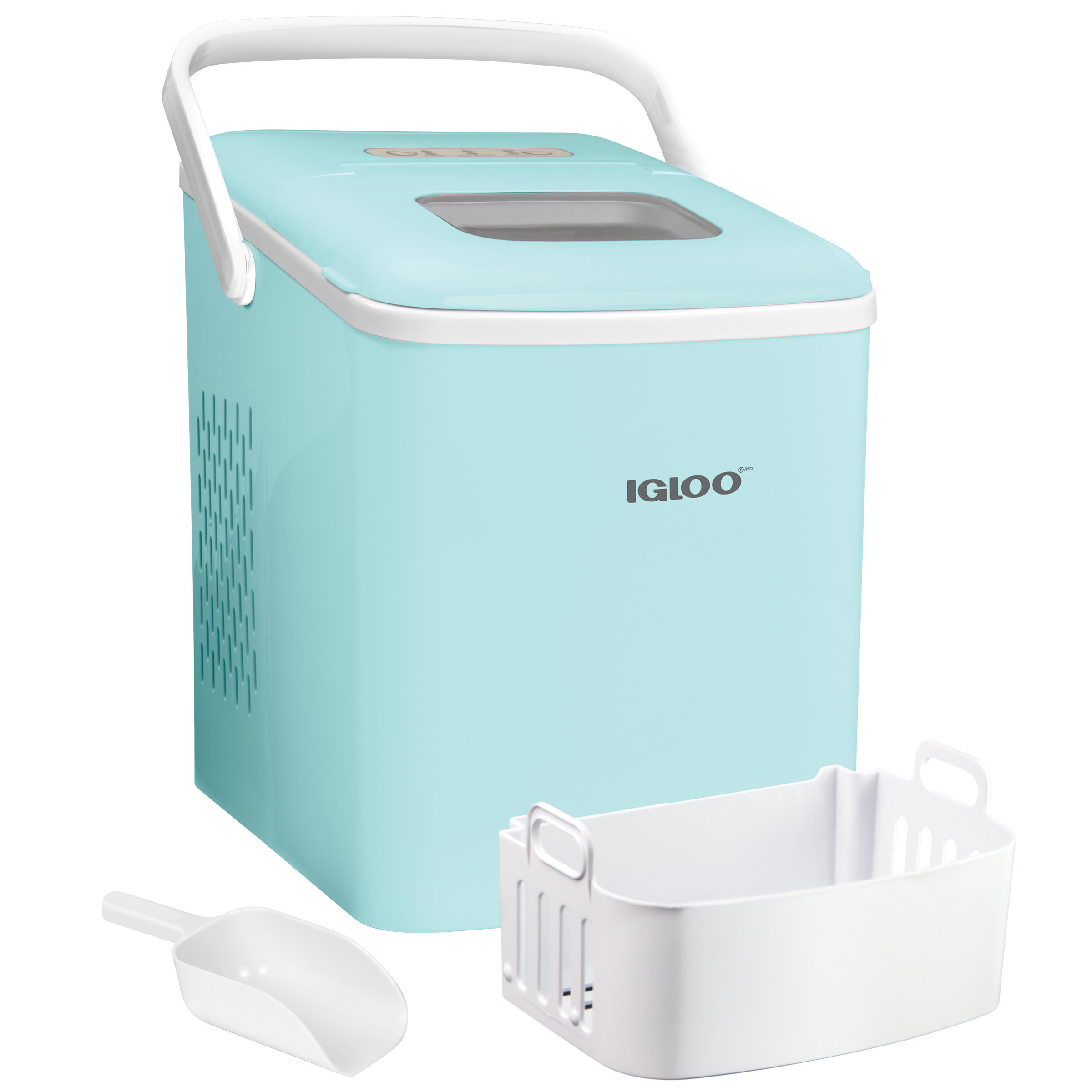 Igloo Automatic Self-Cleaning Portable Electric Countertop Ice Maker Machine With Handle, 26 Pounds In 24 Hours, 9 Ice Cubes Ready In 7 Minutes, With