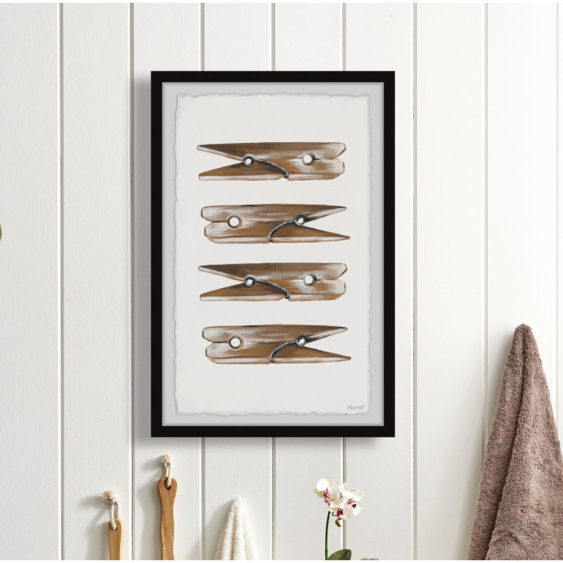 Clothesline Clip - Single Picture Frame Painting, 30cm H x 20cm W x 3.81cm D