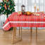 Nappe rectangulaire rouge à carreaux en vinyle avec envers en flanelle, 152 x 213 cm