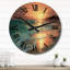 Horloge murale sable et bleu Caraïbes-1041362393