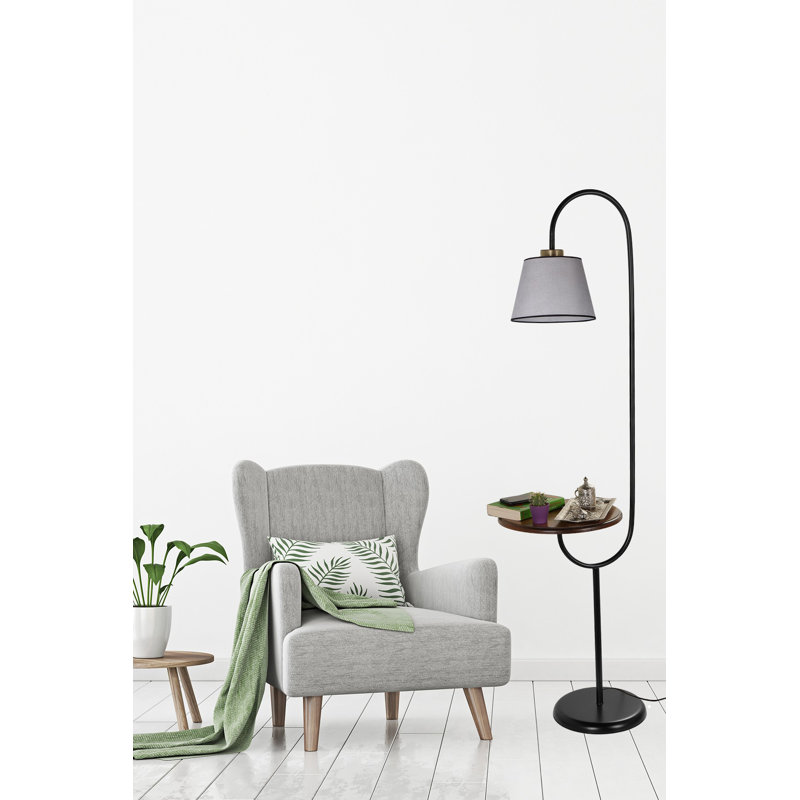 Brentley 160cm Tray Table Floor Lamp, Grey
