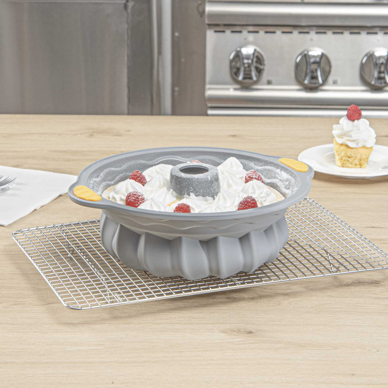Ensemble de 4 moules à gâteaux antiadhésifs avec poignées en silicone pour restaurant
