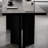Carbonized black ash wood dining table-112773597