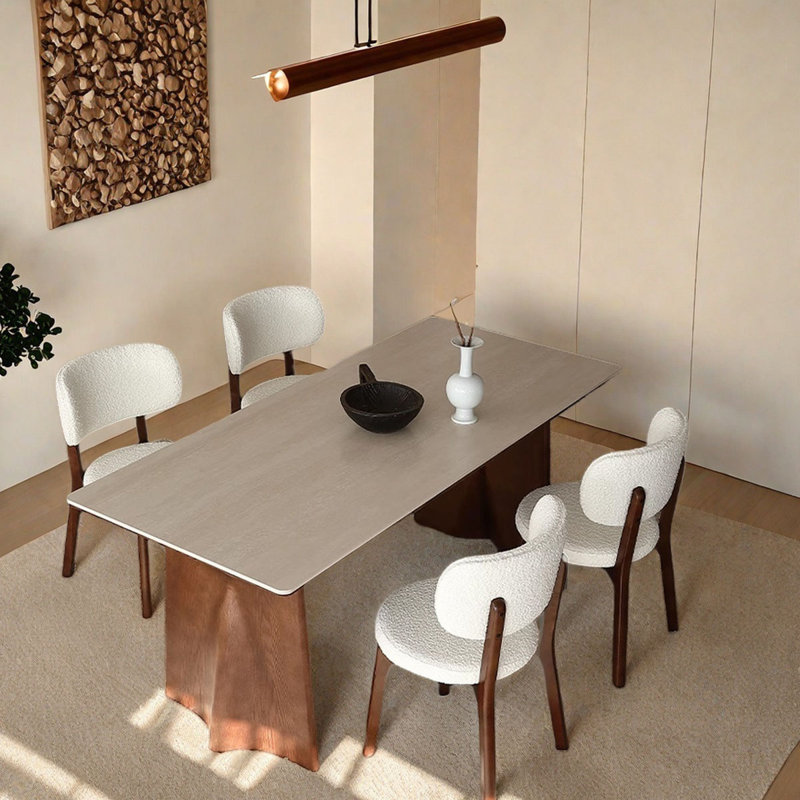 Table de salle à manger Mid-Century, 5, H 29,5 po x L 55,1 po x l 31,5 po