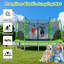 Trampoline de 16 pi avec échelle et filet d'enclos pour enfants et adultes, trampoline d'extérieur robuste de 16 pi pour la cour