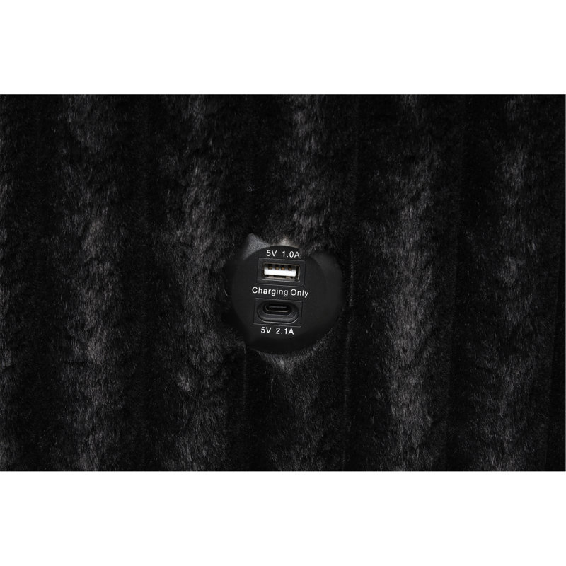 Canapé modulaire moelleux avec canapé-lit en tissu de velours, Noir