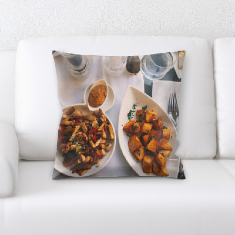 Appetizing Microsuede Reversible Throw Pillow