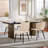 Modern Dining Chairs, PU Leather Kitchen Side Chairs With Sturdy Metal Legs & Non-Slip Feet Perfect For Dining Room, Restaurant, Cafe-591026164-591026160