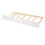 Lit de jour double en bois avec lit gigogne simple, blanc