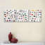 Tableau de pierres et de minéraux par Boho Mama - reproduction panoramique sur toile tendue 3 pièces-1206322567