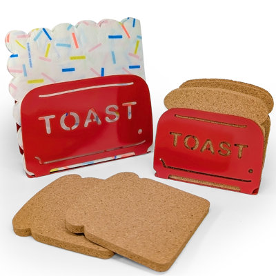 Toaster Set Metal Standing Napkin Holder